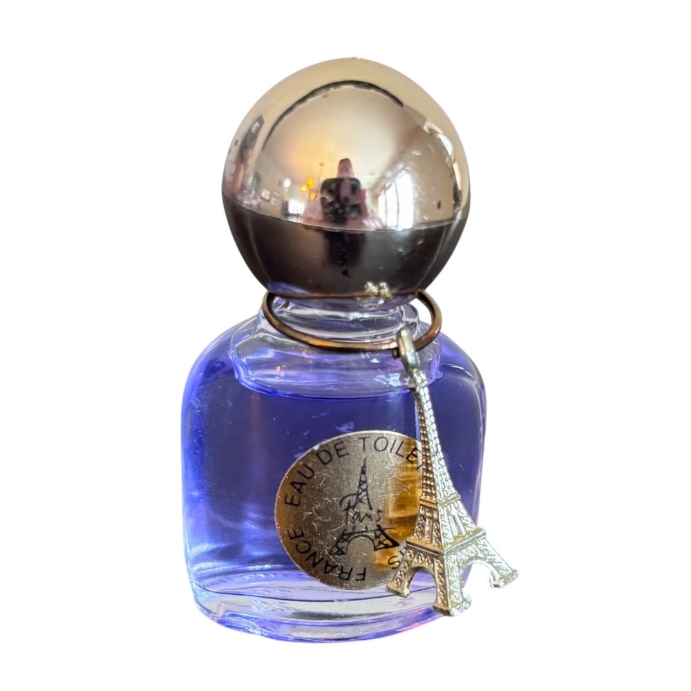 Vintage Paris France Eau De Toilette Mini Perfume Purple Eiffel‎ Tower Charm
